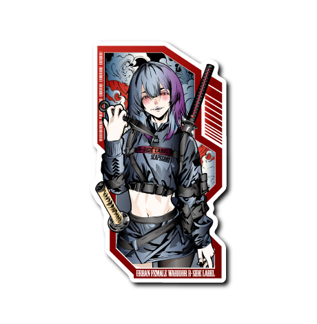 Urban female warrior苦無(白フチ）