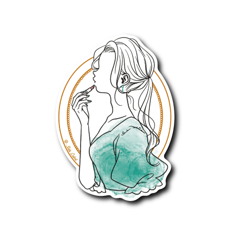 メイクする女の子