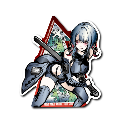 Urban female warrior居合(白フチ）