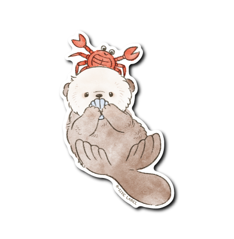 かに好きラッコちゃん(文字なし)