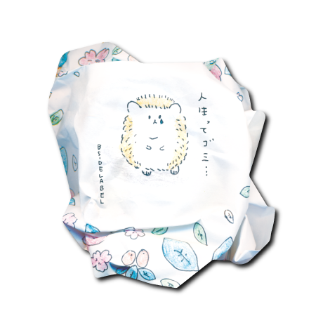 泣き虫ハリネズミピンク花(ぐしゃ)