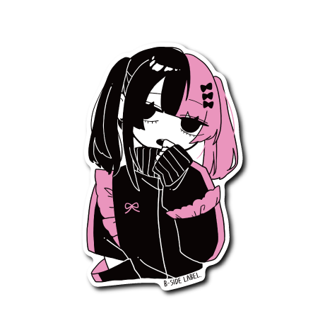 真っ黒地雷系女子(ピンク)