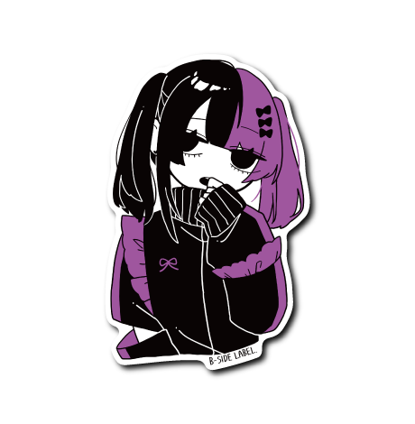 真っ黒地雷系女子(紫)