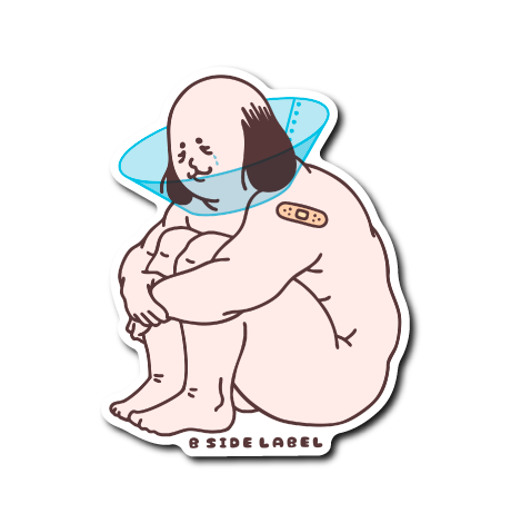 エリザベスカラーおじさん(白フチ)