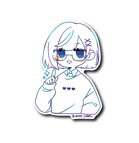 メガネボブ女子(3ハート)