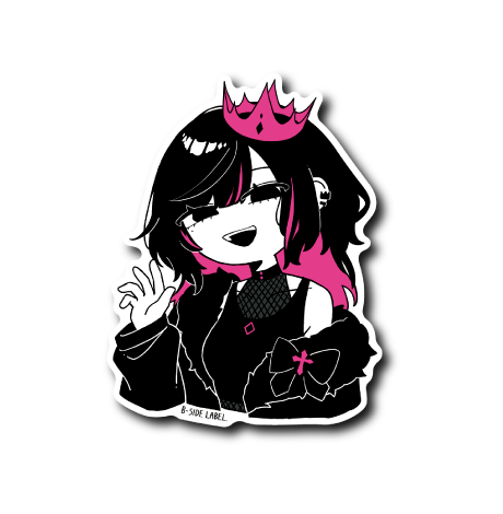 真っ黒王冠女子(ピンク)