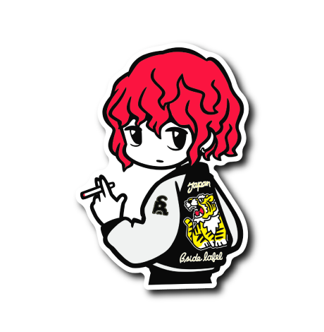 スカジャンスモーカー(赤髪)