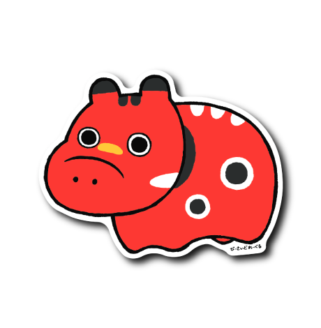 日本の置き物(赤べこ)