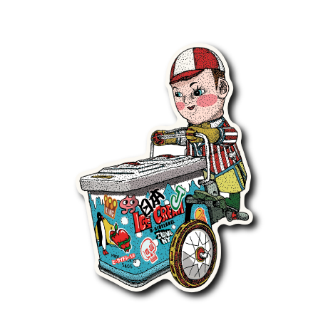 ブリキの押し車