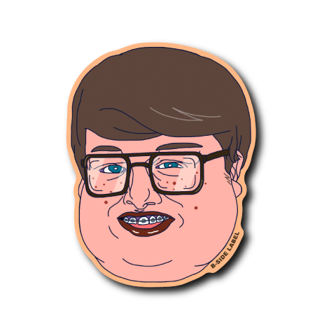 矯正黒縁メガネ男