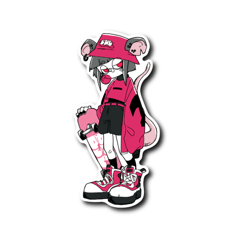 ストリートねずみちゃん(ピンク)