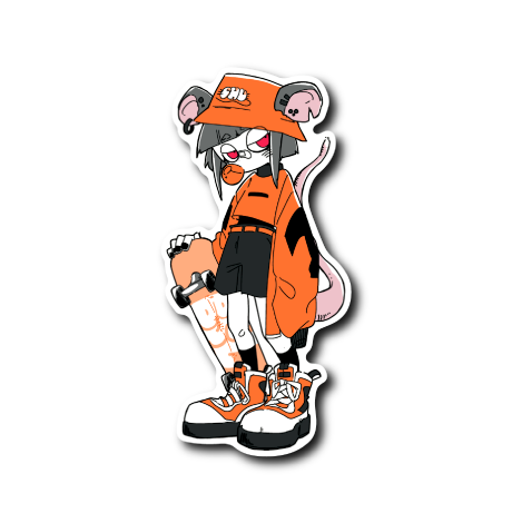 ストリートねずみちゃん(オレンジ)