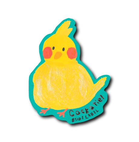 ゆる〜いインコ(緑フチ)