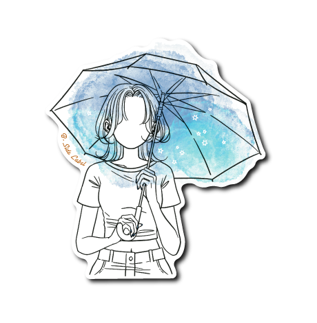 雨の日の彼女(社名左)