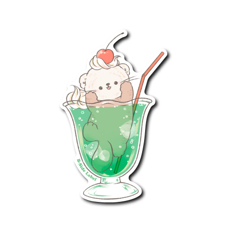 クリームソーダラッコ(緑)