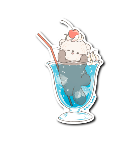 クリームソーダラッコ(青)