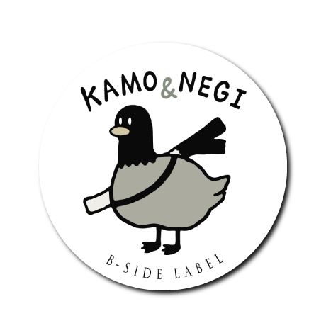 カモ＆ネギ丸型(白･英語)