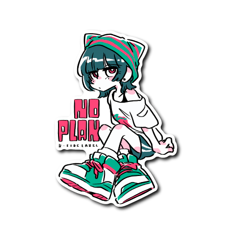 猫耳ニット帽NO PLAN(赤文字)