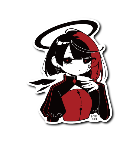 真っ黒ボブ天使(赤)