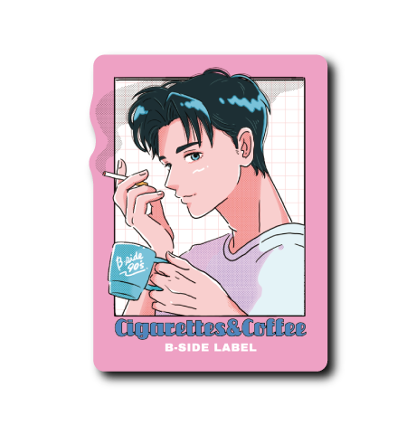 タバコとコーヒー男子(黒髪)