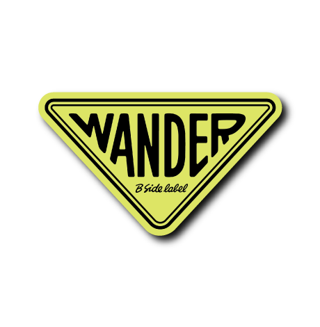 WANDER三角(黄緑背景)