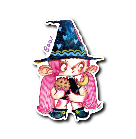魔女ガール(白フチ)