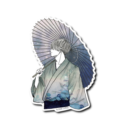 番傘和服少年(銀髪)