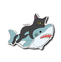猫と友達の鮫(黒猫)