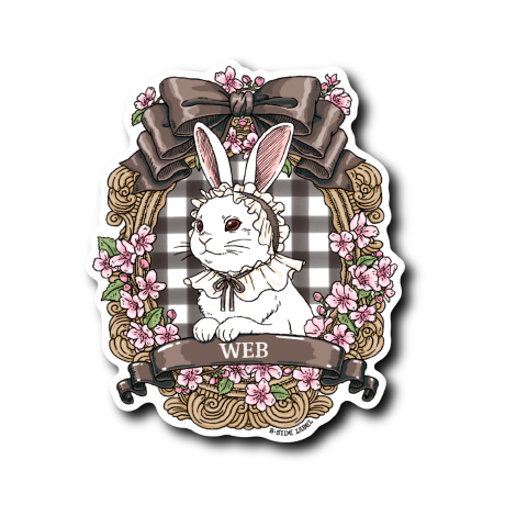 (うさぎ企画)各店 桜の額縁うさぎ絵画風(WEB)