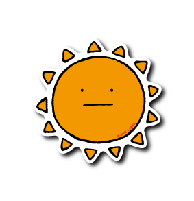 (晴雨企画/晴)真顔晴れマーク