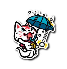 (晴雨企画)おいなり雹(白)/WEB限定