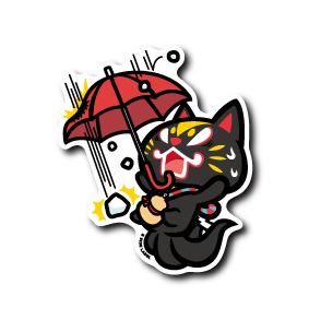 (晴雨企画)おいなり雹(黒)/WEB限定