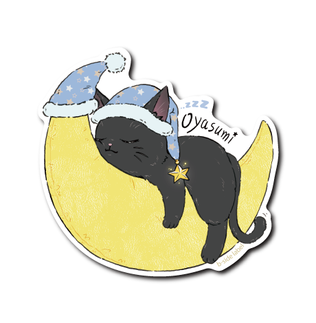 (ネコ企画)猫と夢のお月様