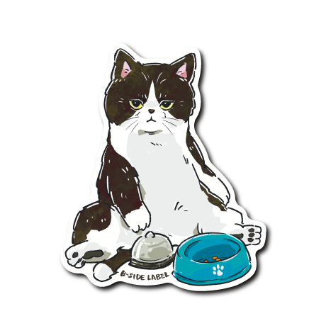 (ネコ企画)ふてぶてしい猫(ハチワレ)