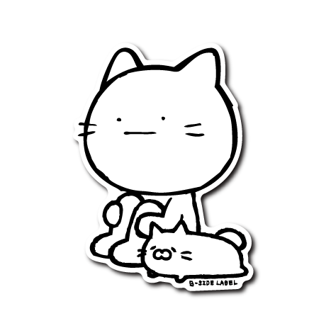 (ネコ企画)真顔寄り添う猫