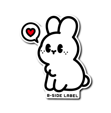 (シンプルアニマル)兎斜め(起き)