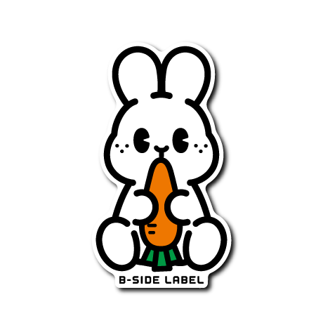 シンプルアニマル)兎正面(人参) – B-SIDE LABEL