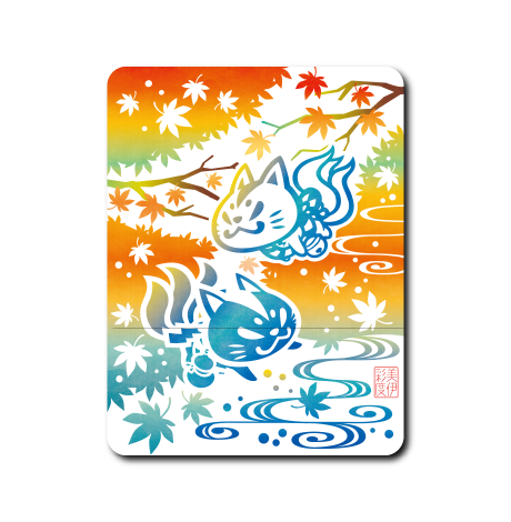 (紅葉企画)おいなり紅葉手拭い