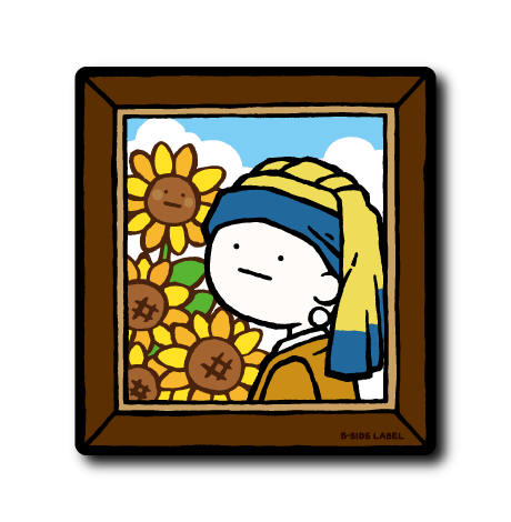 (盛夏)真珠の耳飾りひまわり