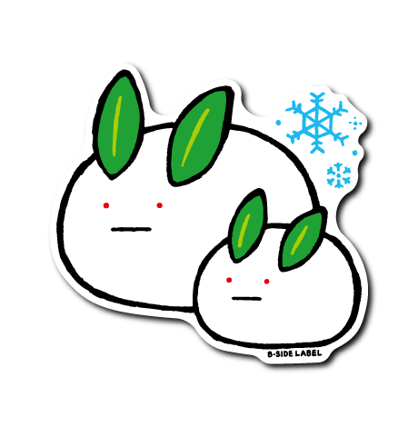 (冬企画)真顔雪兎(二匹)