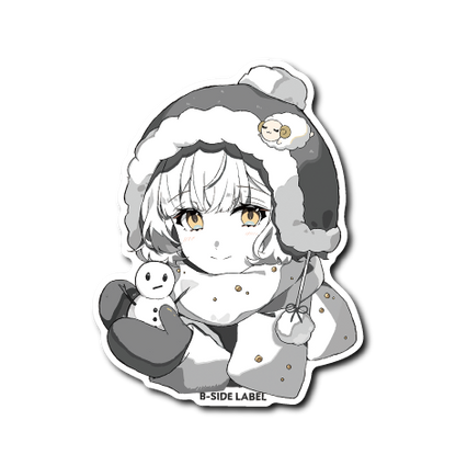 (冬企画)モノクロ雪の日女子