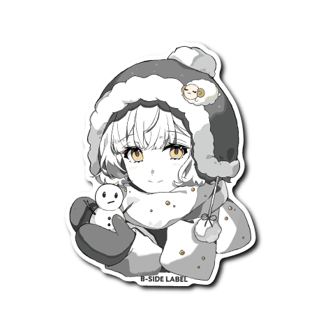 (冬企画)モノクロ雪の日女子