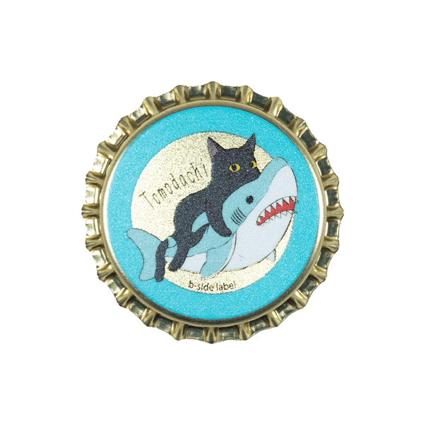 猫と友達のサメ/マグネット