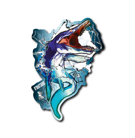 (恐竜)モササウルス(青)