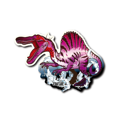 (恐竜)スピノサウルス(ピンク)