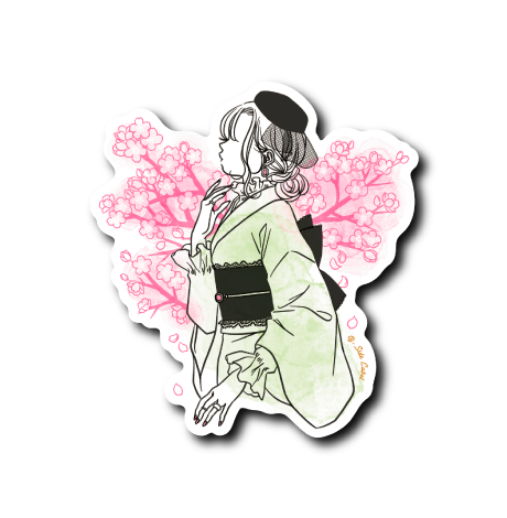 (和企画)和風モダンガール日本庭園