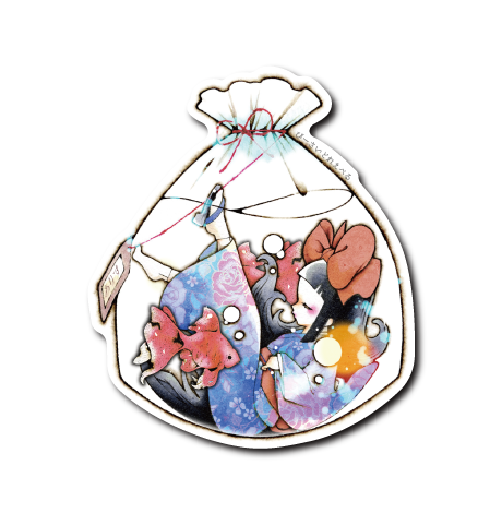 (夏企画)浴衣アリス金魚すくい(白)