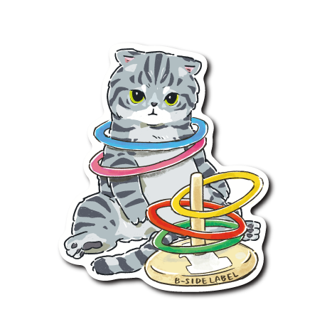 (夏企画)猫輪投げおじさん座り