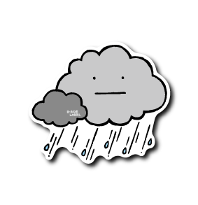 (晴雨企画/雨)真顔雨マーク