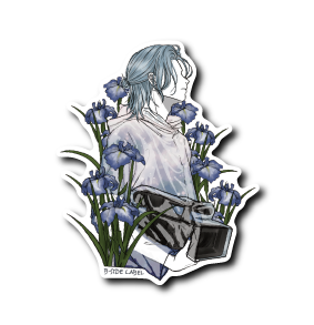 (晴雨企画/雨)カメラマン花菖蒲